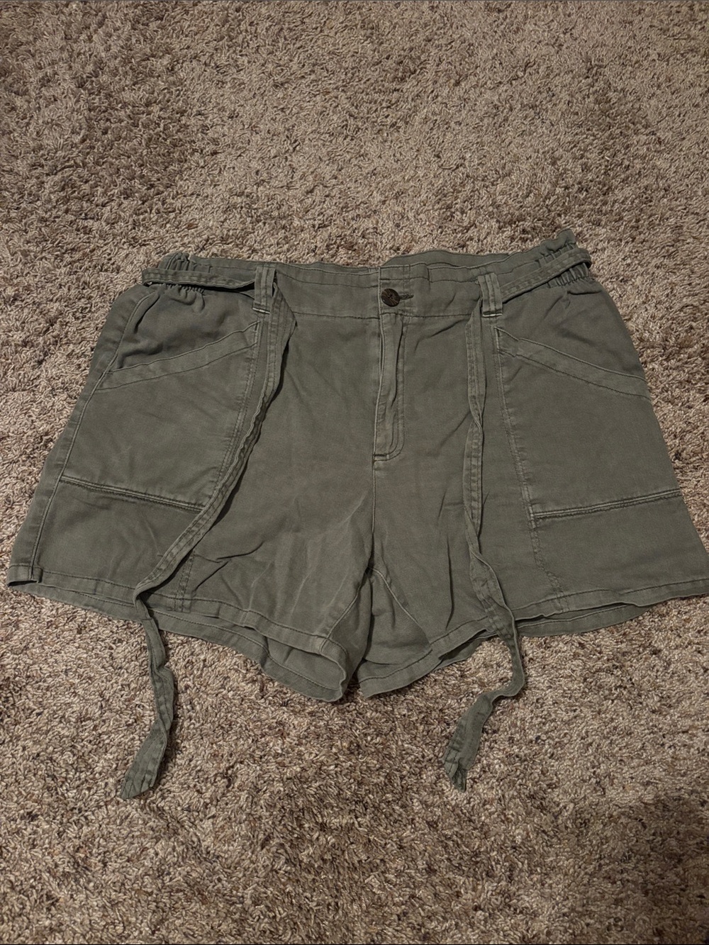 Old Navy Olive Green Drawstring Utility Shorts